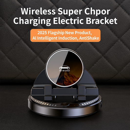 Flagship AI Auto-Sensing Wireless Fast Charging Car Mount | 15W Smart Auto-Lock | One-Hand Operation